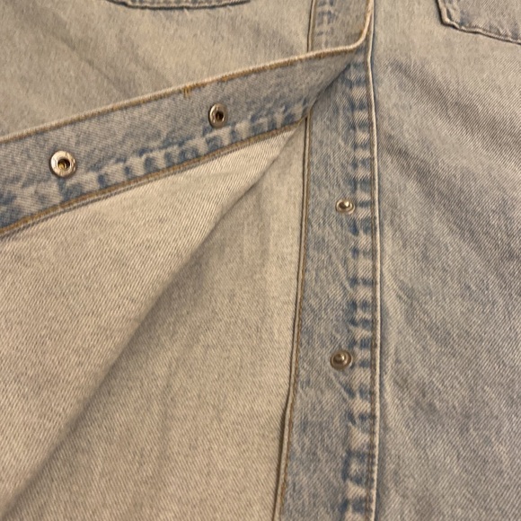 Zara Blue Casual Button Down Shirt Jacket. Size XL. Style 8197/279/406 - Picture 6 of 7